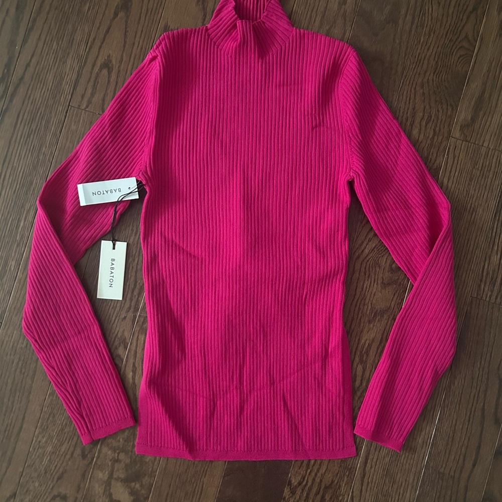 Pink Ribbed Aritzia Sweater